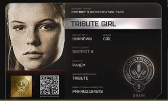 Hunger Games Id Card